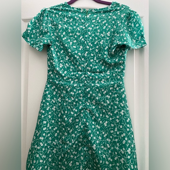 JJWM Wowan Green Floral Mini Dress w Back Zip size Small - Picture 6 of 7